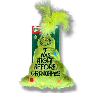 The Grinch 12" Plush Catnip Cat Kicker Toy Green Fuzzy‎ Feathers Crinkle Thrash